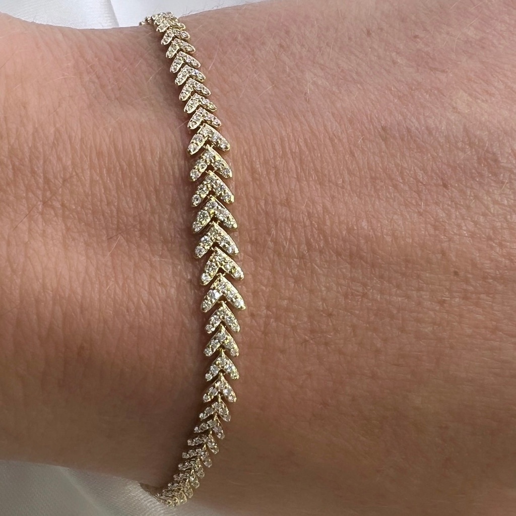 PULSERA RIVIERE Oro Blanco 18 kilates, DIAMANTES