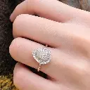 ANILLO DIAMANTES en forma de Gota Oro Blanco MUJER