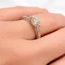 ANILLO SOLITARIO BRILLANTES Oro Blanco 18 kilates