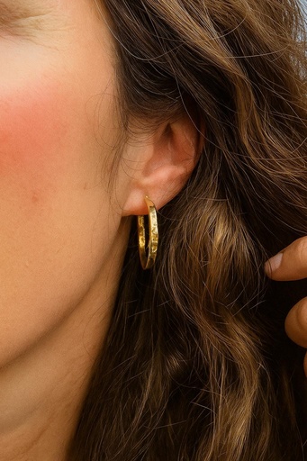 [A 85] ARGOLLAS De ORO Amarillo 18K, Pendientes de ORO Amarillo