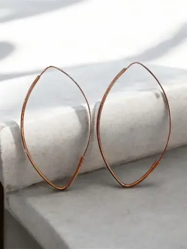 [A 87] ARGOLLAS Rombo de ORO Rosa de 18 kilates